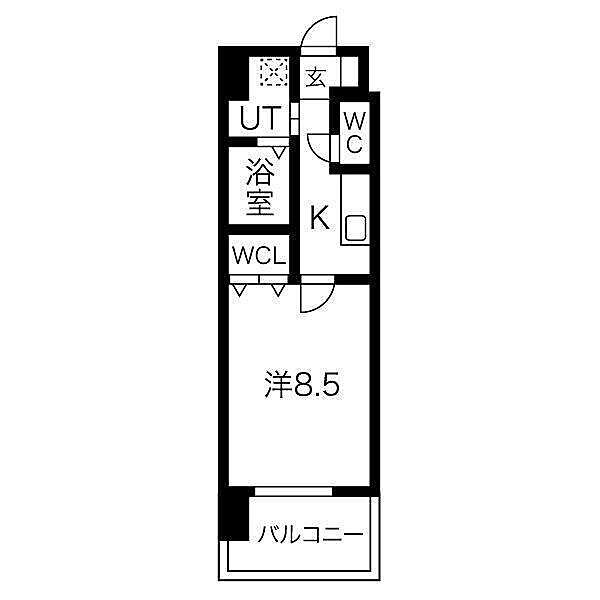 Ichinomiya Rise 402｜愛知県一宮市栄１丁目(賃貸マンション1K・4階・28.60㎡)の写真 その2