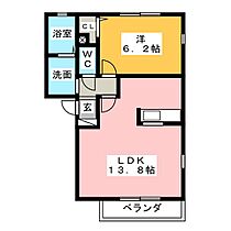 メゾンどうだん　Ａ棟  ｜ 愛知県一宮市篭屋２丁目（賃貸アパート1LDK・2階・43.60㎡） その2