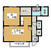 ＢＥＬＬＰＨＡ25  ｜ 愛知県一宮市森本１丁目（賃貸アパート1LDK・1階・46.49㎡） その2