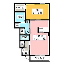 メゾン　アバンシー  ｜ 愛知県一宮市今伊勢町馬寄字上高見（賃貸アパート1LDK・1階・48.35㎡） その2