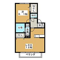 ロイヤルガーデン　しおん館  ｜ 愛知県一宮市木曽川町里小牧字渡瀬（賃貸アパート1LDK・2階・45.42㎡） その2