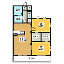 レ・フレール　Ａ棟  ｜ 愛知県一宮市木曽川町黒田字東町北（賃貸アパート2LDK・1階・64.30㎡） その2