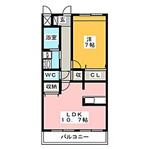 カームハウスIII  ｜ 愛知県一宮市木曽川町黒田字井桁畔（賃貸マンション1LDK・1階・45.75㎡） その2