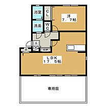 パセオプラシード  ｜ 愛知県一宮市木曽川町黒田字山（賃貸アパート1LDK・1階・55.48㎡） その2