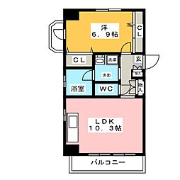 グランド・ノーザンクロス 1LDKの間取図画像