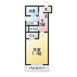 HebelVento 1Kの間取図画像