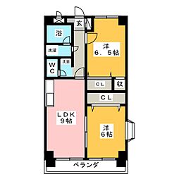 プレイスT・A-5 2LDKの間取図画像
