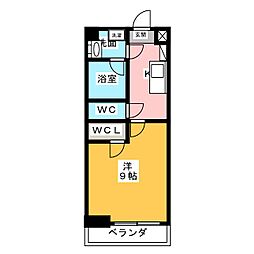 ルミナスパレス一宮駅西 1Kの間取図画像