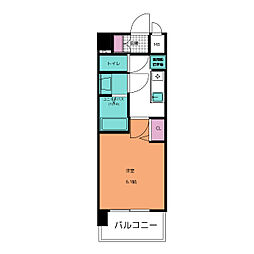 プレサンス尾張一宮ジュレア 1Kの間取図画像
