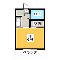 メゾン神山 1Kの間取図画像