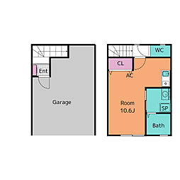 Ｍｏｄｅｒｎ　Ｃｏｕｒｔ（モダンコート） 2階ワンルームの間取り