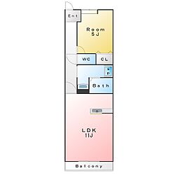 グランケレス 1LDKの間取図画像