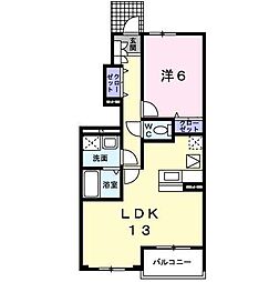 メゾンドジュネス 1LDKの間取図画像
