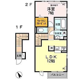 クルール 1LDKの間取図画像