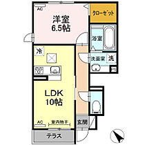 エクセルコート鷹丘　壱番館  ｜ 愛知県豊橋市西小鷹野１丁目（賃貸アパート1LDK・1階・40.01㎡） その2