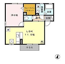 ローズコート西山　Ｂ  ｜ 愛知県豊橋市飯村町字西山（賃貸アパート1LDK・1階・42.10㎡） その2