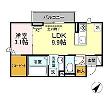 コンフォート桜  ｜ 愛知県豊橋市下地町字境田（賃貸アパート1LDK・2階・34.39㎡） その2