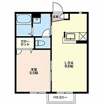 リバータウン　Ｂ棟  ｜ 愛知県豊橋市東小鷹野１丁目（賃貸アパート1LDK・2階・33.33㎡） その2