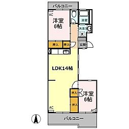間取図画像 2LDK