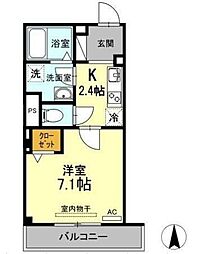 skye 1Kの間取図画像