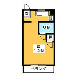 プチメゾン池見 ワンルームの間取図画像