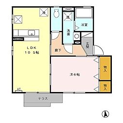 アストゥペンダ 1LDKの間取図画像