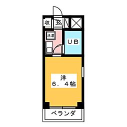 ハイツエーデルワイス 1Kの間取図画像