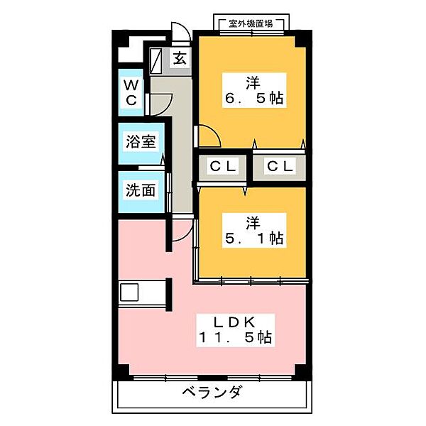 メゾン・ド・ソレイユ ｜愛知県一宮市丹陽町外崎字郷裏(賃貸マンション2LDK・3階・57.00㎡)の写真 その2