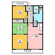 メゾンドフォーレ5番館  ｜ 愛知県一宮市あずら２丁目（賃貸マンション3LDK・1階・65.07㎡） その2