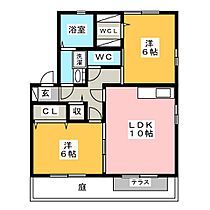 リバティ　ヒルズ  ｜ 愛知県一宮市多加木１丁目（賃貸アパート2LDK・1階・55.45㎡） その2