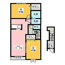 プラシードＡ  ｜ 愛知県一宮市丹陽町九日市場字上田（賃貸アパート2LDK・2階・58.52㎡） その2