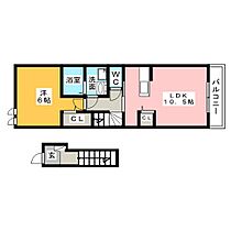 クーザ  ｜ 愛知県一宮市馬見塚字郷内（賃貸アパート1LDK・2階・44.97㎡） その2