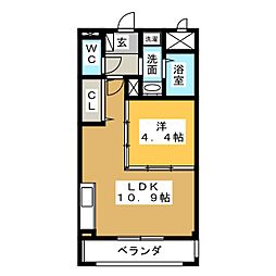 グランチェスタEAST 1LDKの間取図画像