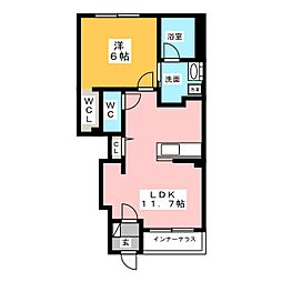 カーザ・ドルチェ・U 1LDKの間取図画像