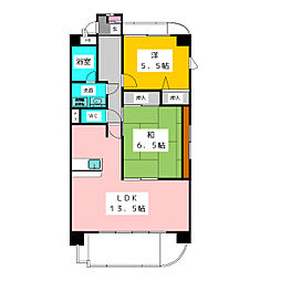 グランドール南印田 2LDKの間取図画像