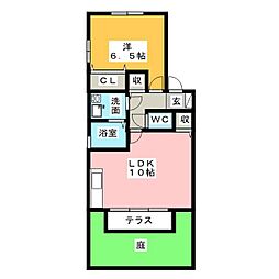 プロキオン 1LDKの間取図画像