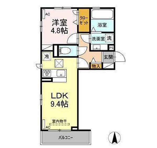 カーサ　フェリーチェ 203｜愛知県岡崎市柱町字福部池(賃貸アパート1LDK・2階・37.91㎡)の写真 その2