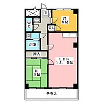 マンションフレンドリー  ｜ 愛知県岡崎市牧御堂町字炭焼（賃貸マンション2LDK・1階・54.81㎡） その2