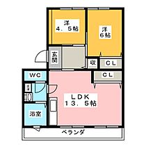 コーポまやだ  ｜ 愛知県岡崎市六名東町（賃貸マンション2LDK・3階・53.80㎡） その2