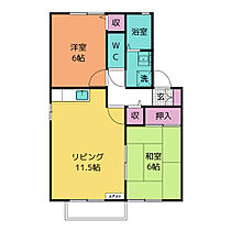 ファミール六名  ｜ 愛知県岡崎市六名３丁目（賃貸アパート2LDK・2階・53.70㎡） その2