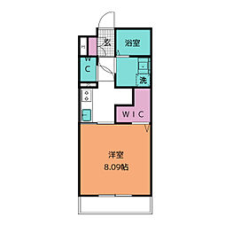 Ｄ−ｒｏｏｍ池田 3階1Kの間取り