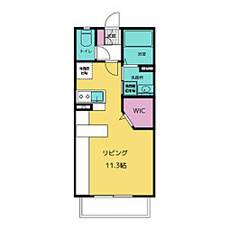シャイン　Ｂ 1階ワンルームの間取り