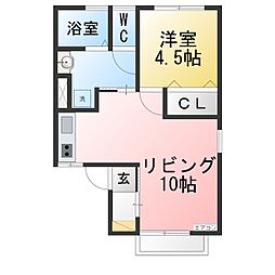 メゾンひら 1LDKの間取図画像