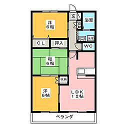 アーバン西岡崎 3LDKの間取図画像