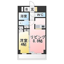 ラフィナート南明大寺 1LDKの間取図画像