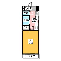 ノベルティーGX 1Kの間取図画像