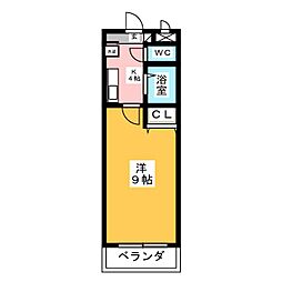 A・City岡崎井内町 1Kの間取図画像