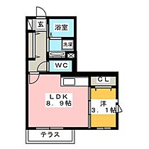 トカティ 301 ｜ 愛知県豊橋市吉川町18（賃貸アパート1LDK・3階・33.69㎡） その2