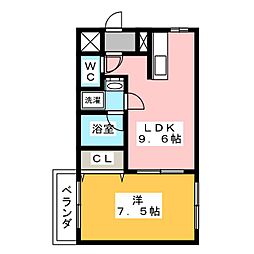 パラッツォJ&I21 1LDKの間取図画像