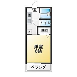 グリーンステージ中山A 1Kの間取図画像